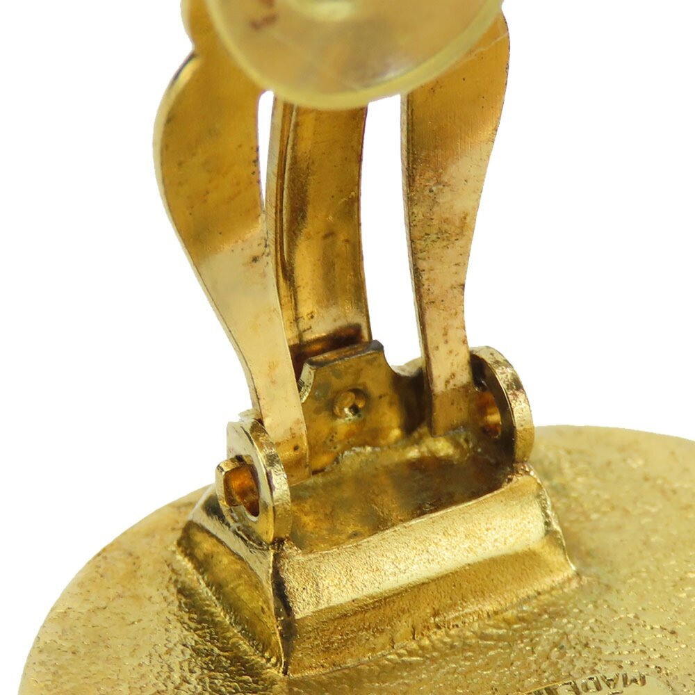 CHANEL Gold Logo Earrings - Picture 8 of 9